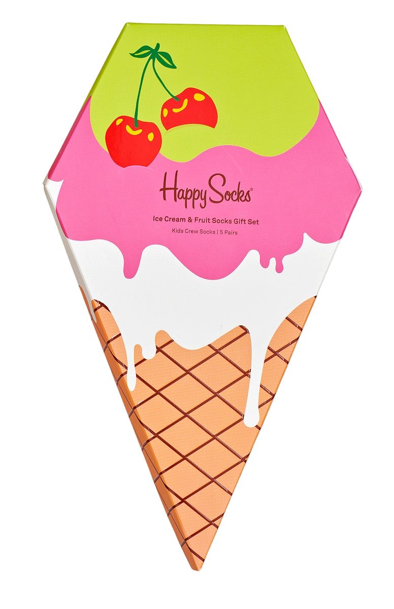 Набор из 5 пар детских носков Happy socks Ice Cream & Fruit Socks Gift Set.