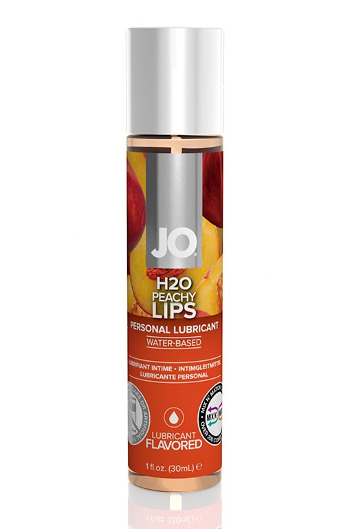 JO Flavored Peachy Lips - превосходный аромат персика и длительное скольжение. Только натуральные компоненты, без искусственных добавок. Нежный как силиконовый.  Безопасен для латексных изделий.