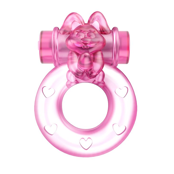 Розовое эрекционное кольцо с вибрацией Ring.
