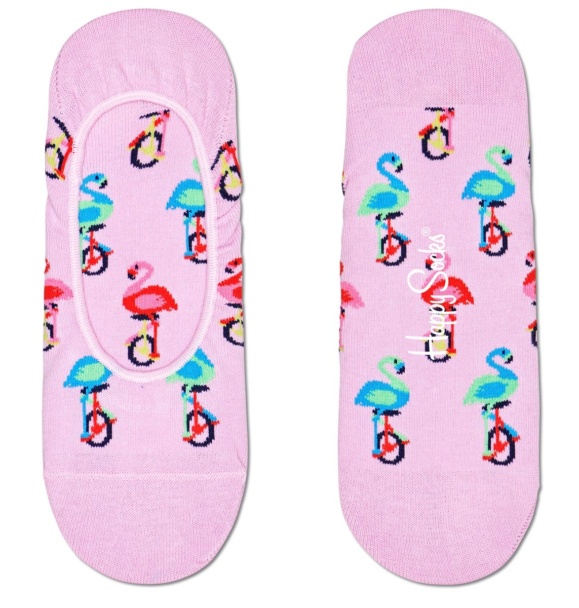 Носки-следки Flamingo Liner Sock с фламинго на колесах.