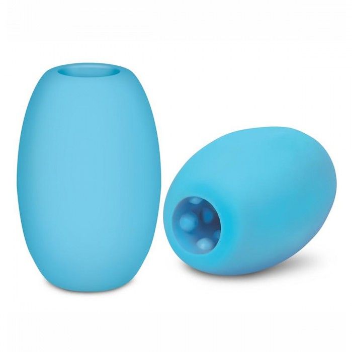 Отличный упругий мастурбатор голубого цвета с двусторонней поверхностью - гладкой и с массажными шариками. Игрушку можно использовать для соло-развлечений и во время игр с партнером, а может даже в качестве ограничителя или эффективного кольца на пенис.