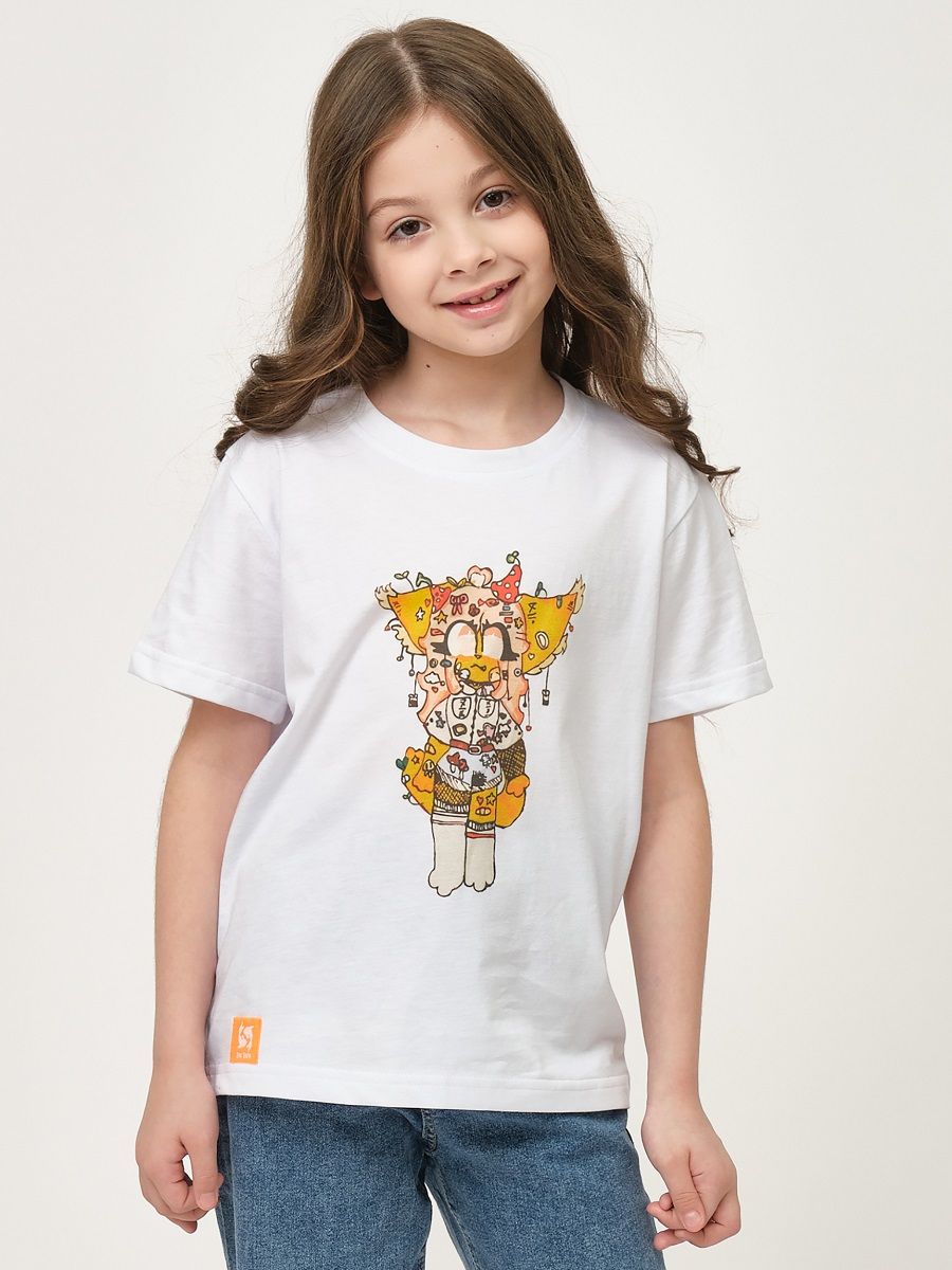 Детская футболка с принтом Gold из хлопкового полотна.