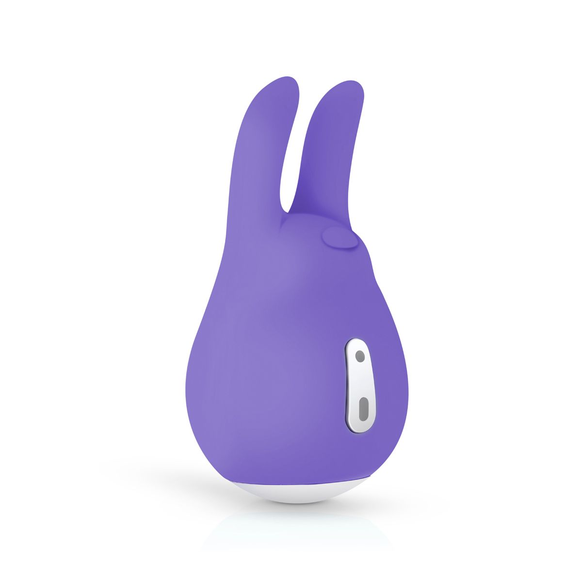 Фиолетовый клиторальный стимулятор Tedy. Имеет нежные ушки для массажа. 10 режимов вибрации.