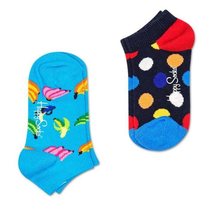 Детские носки 2-Pack Big Dot Low Socks. В наборе 2 пары - с бананами и в горошек.