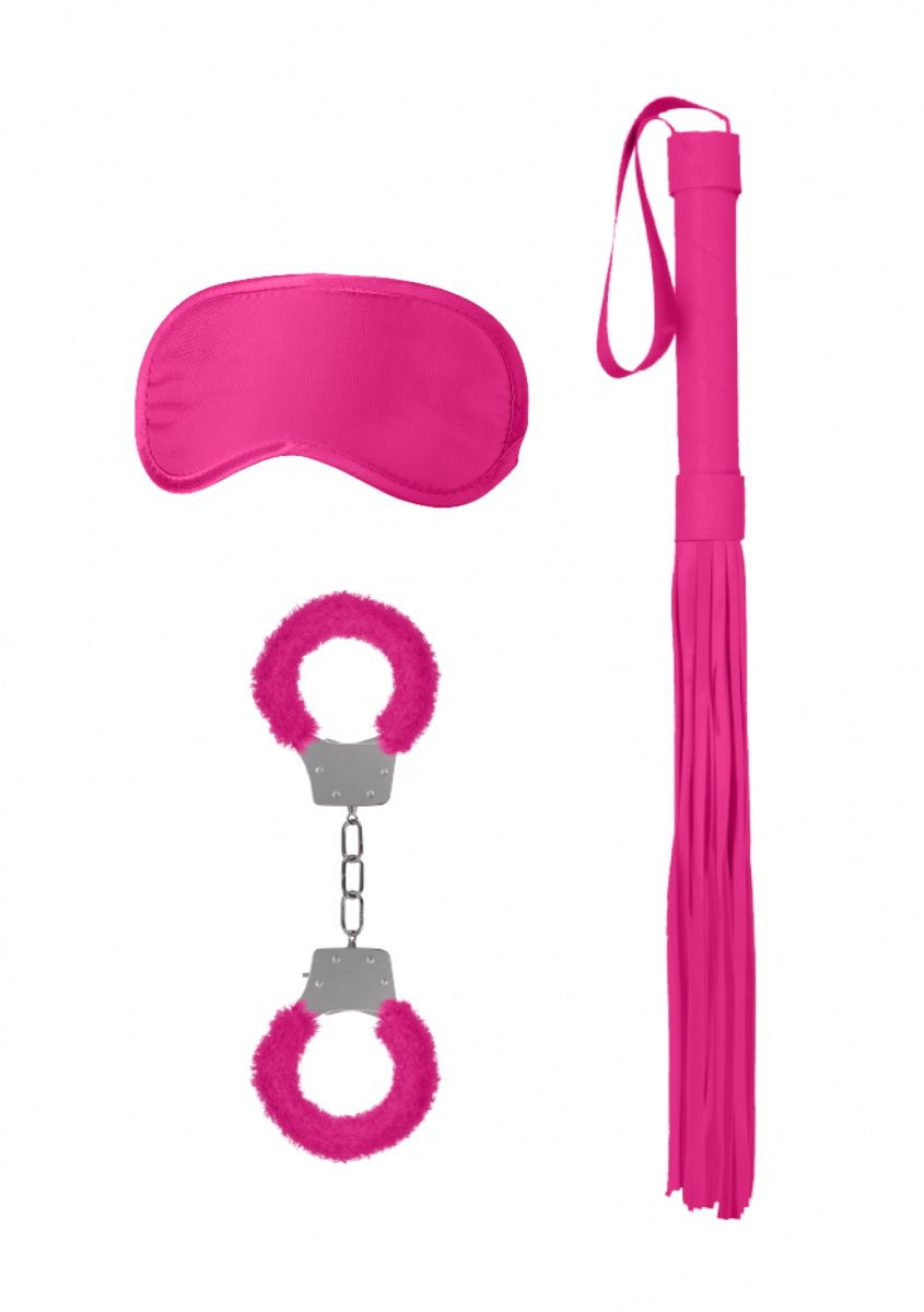 Introductory Bondage Kit #1 – набор, состоящий из 3 предметов для эротических ролевых игр и практик БДСМ. В комплекте: наручники, маска, плеть.