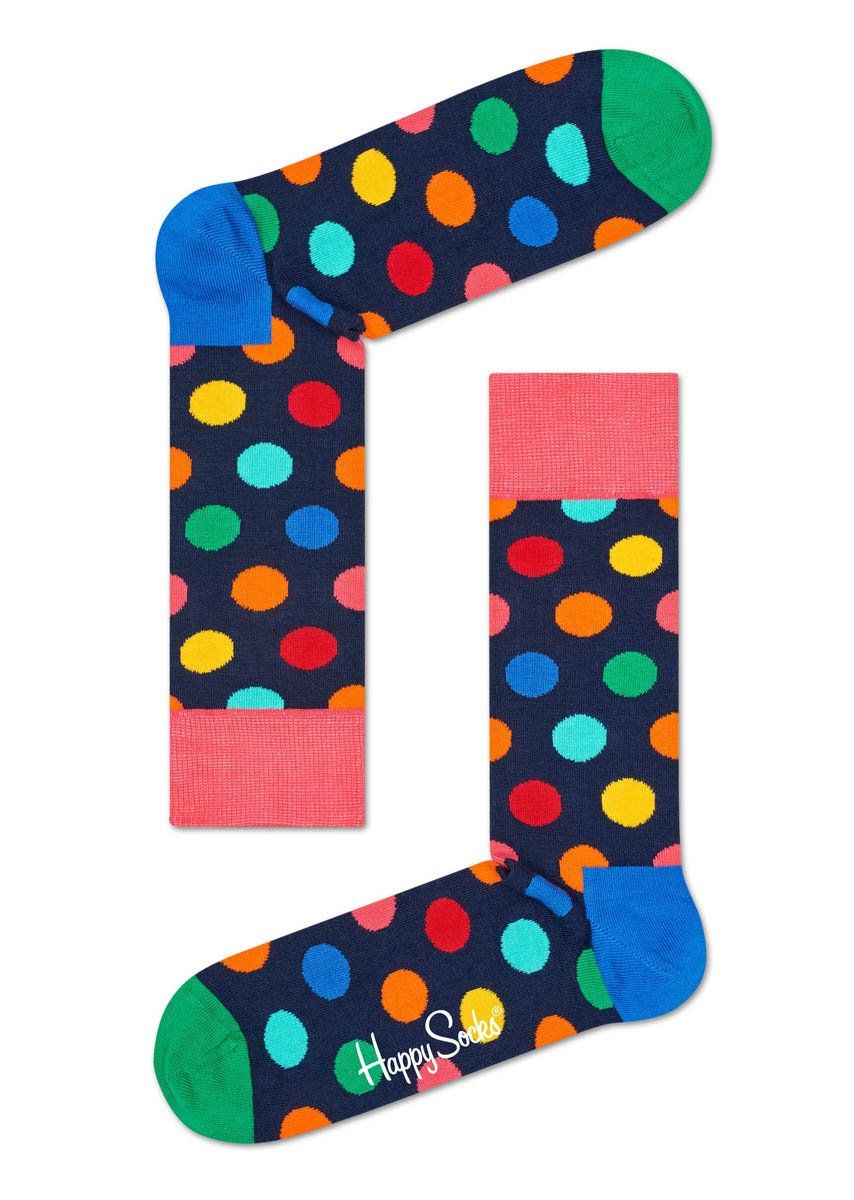 Яркие носки унисекс Big Dot Sock в цветной горох.