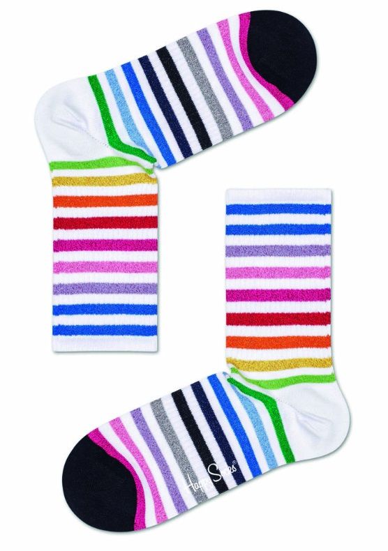 Носки унисекс Rainbow Stripe 3/4 Crew Sock с цветными полосками.