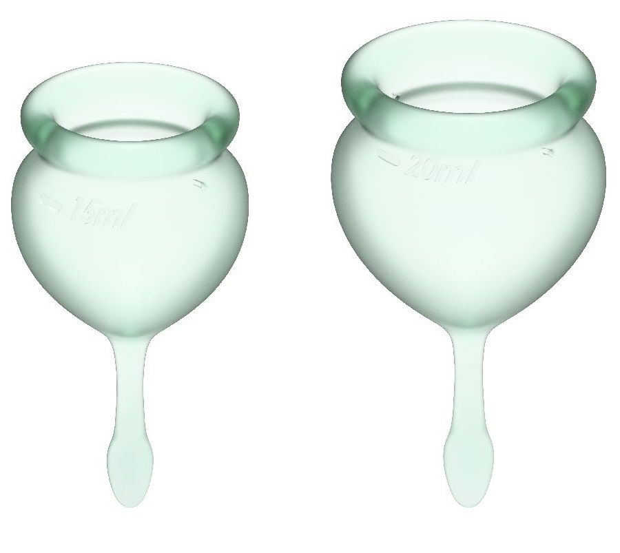 Feel good Menstrual Cup - набор, состоящий из двух менструальных чаш, вместимостью 15 и 20 мл. Изготовлены они из медицинского, приятного на ощупь силикона. Благодаря бесшовной обработке и элегантно расположенной мини-ручке в виде шнурка чашка очень проста и приятна в использовании.<br><br>  Менструальная чаша является экологически чистой альтернативой тампонам. Гибкий материал идеально адаптируется к вашим контурам и обеспечивает безопасную гигиеническую защиту на срок до 12 часов. Для более комфортного введения в первые разы можно использовать лубрикант на водной основе.