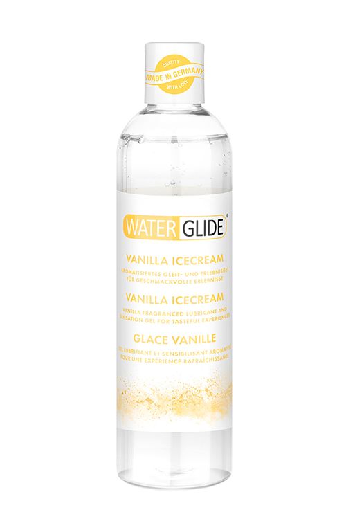 Лубрикант на водной основе с ароматом ванильного мороженого WATERGLIDE VANILLA ICECREAM. Обеспечивает идеальное скольжение.