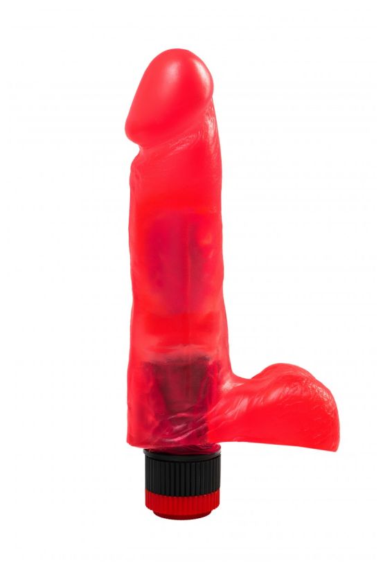 Вибромассажер гелевый для тех, кто любит помощнее. Пульт управления c  вибрацией встроенный. Мощный и упругий вибромассажер, изготовленный из нежного и эластичного материала. Форма и структура его поверхности полностью повторяют особенности настоящего мужского полового члена. Мошонка позволяет обеспечить дополнительную стимуляцию клитора. Это прекрасный вариант секс-игрушки как для новичков, так и для опытных пользователей товаров секс-индустрии. Мощная вибрация и значительный диаметр фаллоимитатора легко удовлетворят даже самых привередливых и требовательных дам. Сделайте себе достойный подарок. Рабочая длина - 17 см.