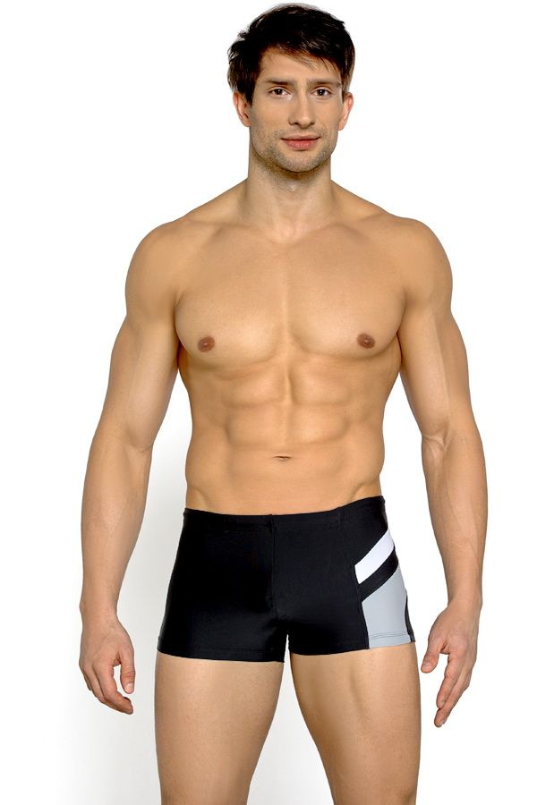 Шорты мужские для плавания, гульфик на стрейч-подкладке,  имеется  кулиса для дополнительной фиксации на бёдрах.