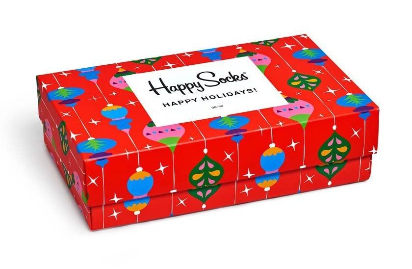 Подарочный набор носочков унисекс Holiday Tree Gift Box. В наборе 3 пары с разными принтами.