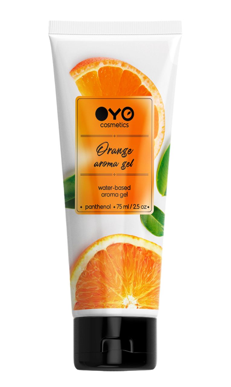 Лубрикант на водной основе OYO Aroma Gel Orange с ароматом апельсина. Возбуждающий аромат, отличное скольжение. Не оставляет пятен на белье, не липнет. Совместим с презервативами и секс-игрушками.