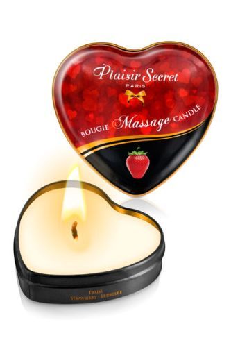 Массажная свеча с ароматом клубники Bougie Massage Candle.