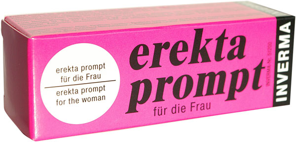 Erekta Prompt - возбуждающий крем для женщин. Усиливает клиторальную и влагалищную чувствительность, соответственно усиливая эффект оргазма. Перед применением внимательно прочитайте инструкцию.