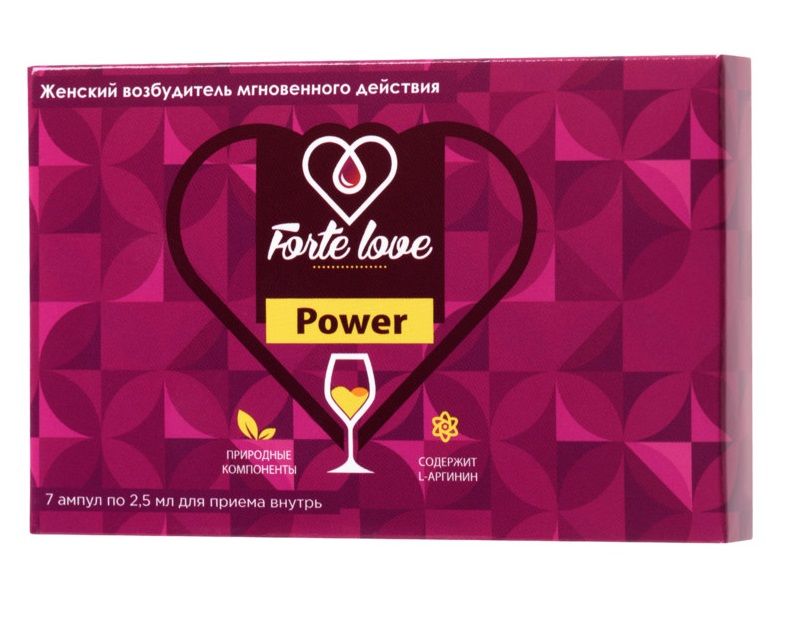 Forte Love Power - уникальное средство, способное быстро и эффективно разбудить женскую чувственность. Компоненты препарата вызывают у женщин мощное половое возбуждение, и усиливает влечение к мужчине. Помимо этого средство позволяет получить больше удовольствия от секса