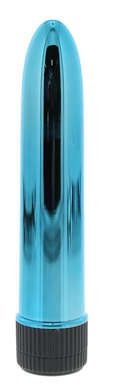 Голубой гладкий вибромассажёр KRYPTON STIX 5 MASSAGER M/S BLUE. Мультискоростная вибрация.