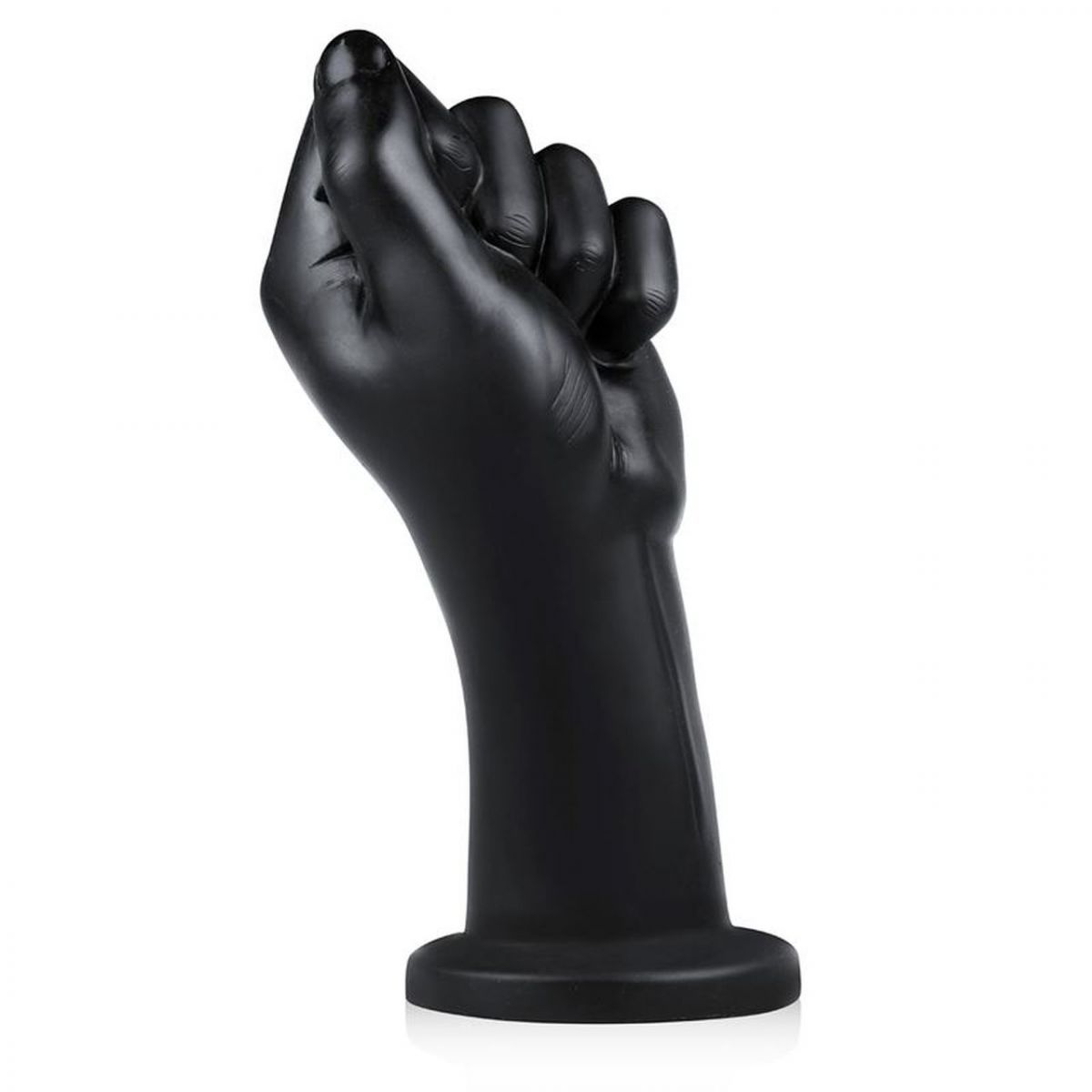 Кулак для фистинга черного цвета выполнен в натуральную величину с реалистичными пальчиками и костяшками. В основании имеется отличная присоска.  Рабочая длина - 20,5 см.