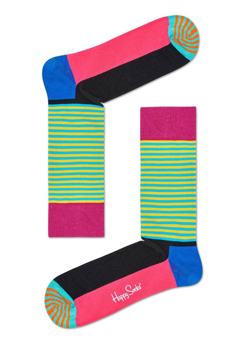 Носки унисекс Half Stripe Sock с тонкими полосками в верхней части.