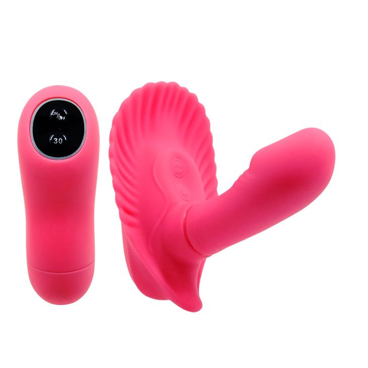 Благодаря этому розовому стимулятору клитора с вагинальной пробкой сексуальная прелюдия начнётся задолго до того, как вы отправитесь с любимым в спальню. Вставьте в себя стимулятор, накрыв «раковиной» клитор и половые губы, а пульт дистанционного управления отдайте мужчине. <br><br>  Ему определённо доставит удовольствие играть тридцатью режимами вибрации, пульсации и эскалации, а также наблюдать за тем, как вы пытаетесь «сдержаться». Игрушка сделана из барахатистого силикона. Рекомендуется использовать со смазкой на водной основе. Дальность действия пульта – 15 метров.<br> Длина фаллоса - 7 см., диаметр - 2,8 см.