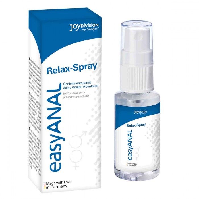 Joydivision easyANAL Relax-Spray - это спрей, который делает анальный секс менее болезненным . Можно использовать совместно с лубрикантом easyANAL. Эта комбинация обеспечивает абсолютно легкое и безболезненное введение. Кроме того, спрей питает анальную зону и делает ее более упругой. Обладает уникальным составом, сочетающим натуральные растительные экстракты лекарственных трав. Этим достигается быстрый успокаивающий эффект