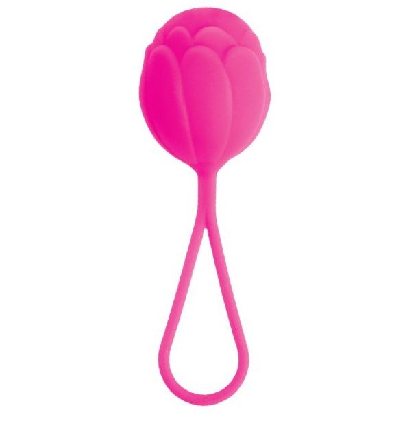 Розовый вагинальный шарик с петелькой для извлечения. Рабочая длина - 4 см.