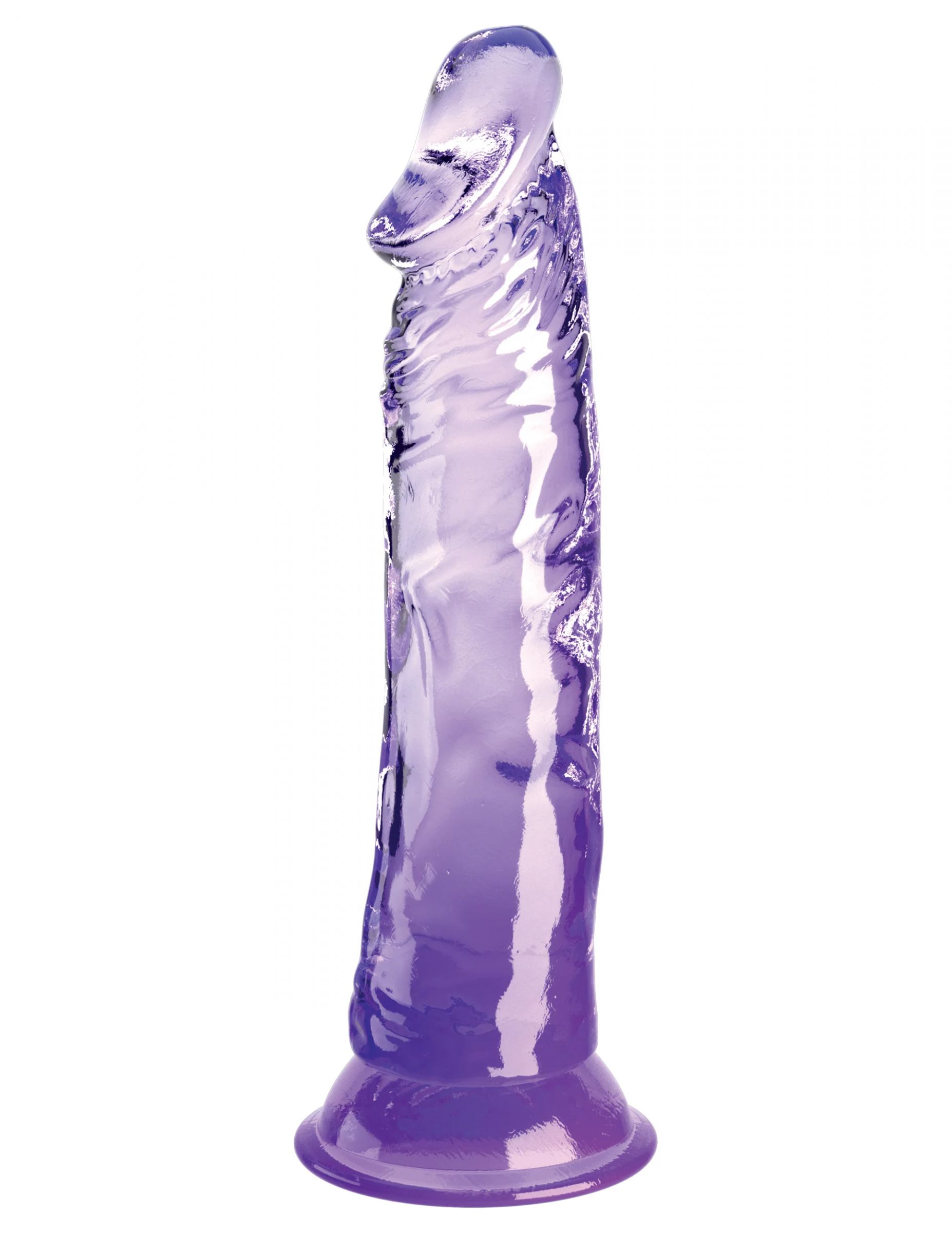 Фиолетовый фаллоимитатор на присоске 8’’ Cock. Рабочая длина - 19,7 см.