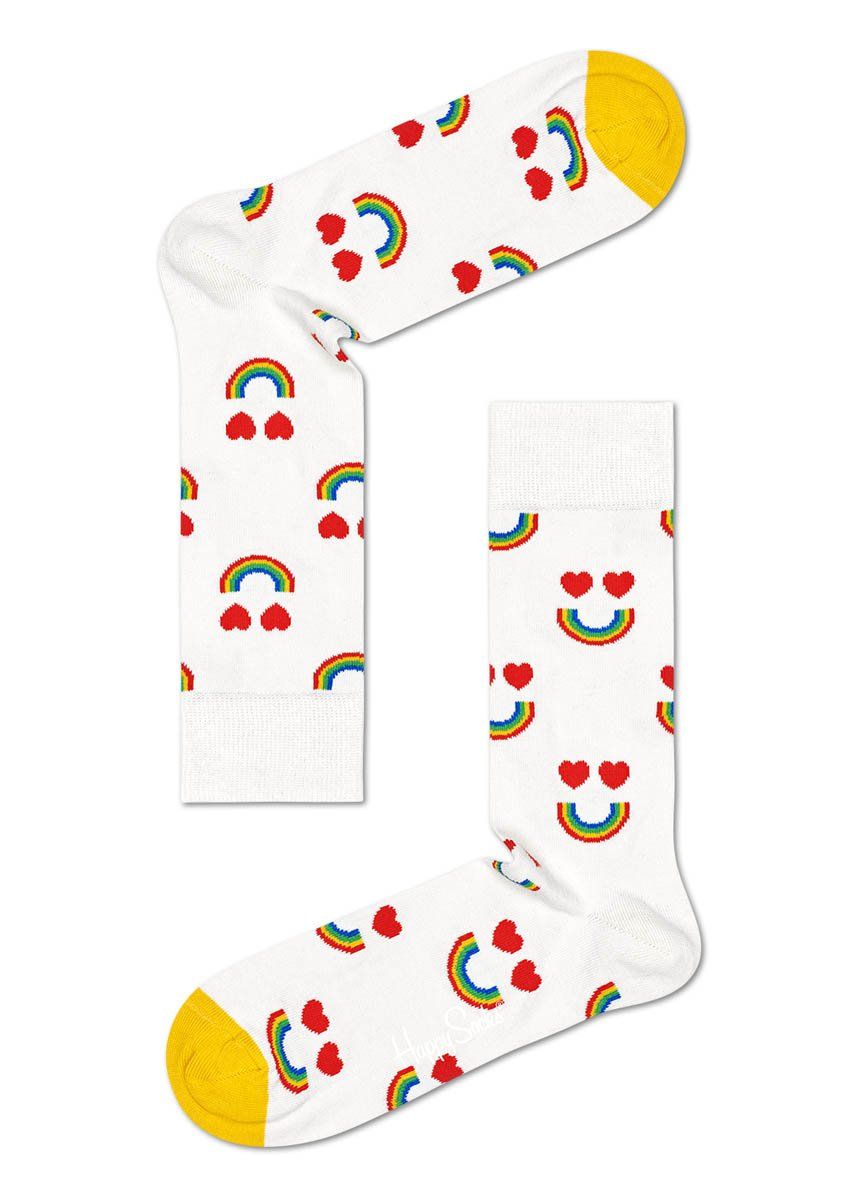 Носки унисекс Happy Rainbow Sock со счастливой радугой.