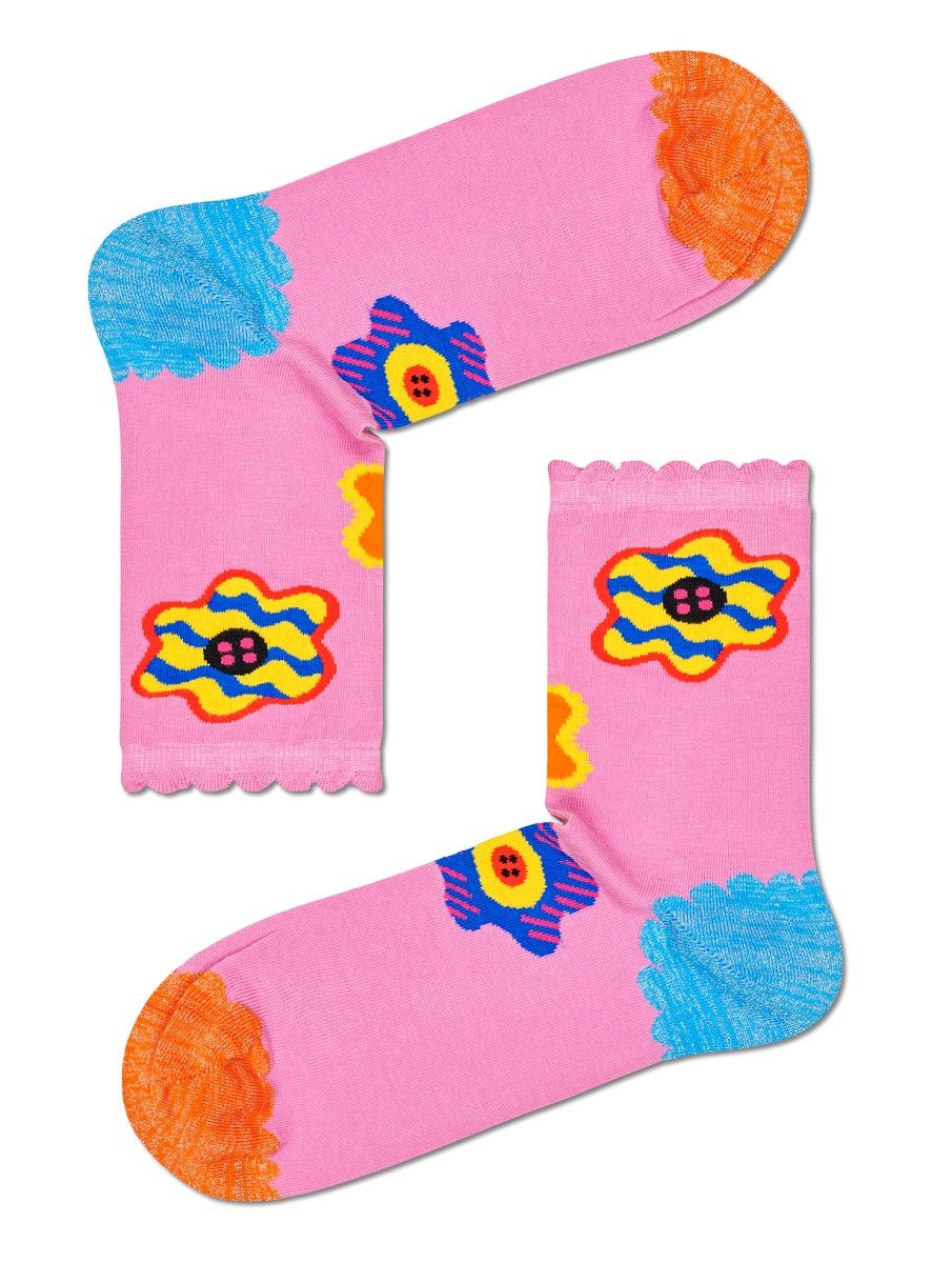 Носки унисекс Button Flower Sock с пуговицами и цветами.