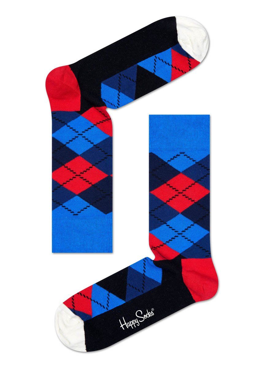 Яркие носки унисекс Argyle Sock с геометрическим принтом.