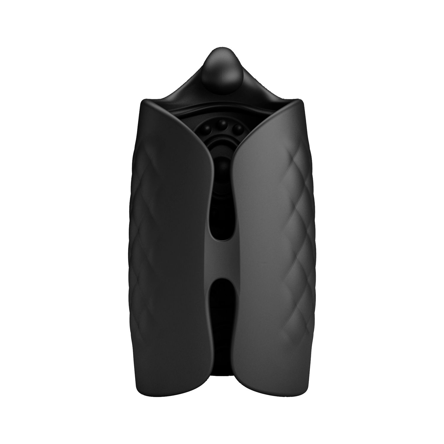 Черный мастурбатор с вибростимуляцией головки Black Glans Trainer. 10 режимов вибрации.