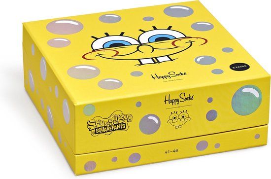 Подарочный набор носков Sponge Bob 6-Pack Gift Box. В наборе 6 пар с разными принтами.