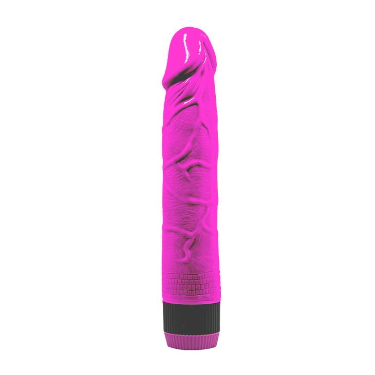 Вибрамассажер розового цвета из термопластичной резины с мощным вибратором.