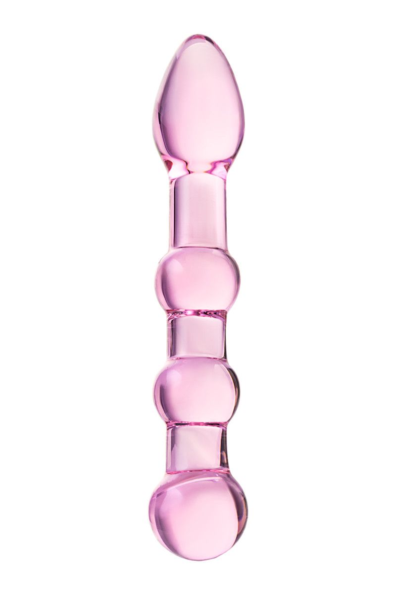 Универсальная секс-игрушка – что может быть лучше? Этот розовый стимулятор из стекла понравится и вам, и партнёру  с лёгкостью проскользнёт и в лоно, и в анус. <br><br> Узенький кончик конусообразной головки гарантирует комфортное введение, а тельце-ёлочка – максимум приятных ощущений от массажа.  Минимальный диаметр - 2 см.