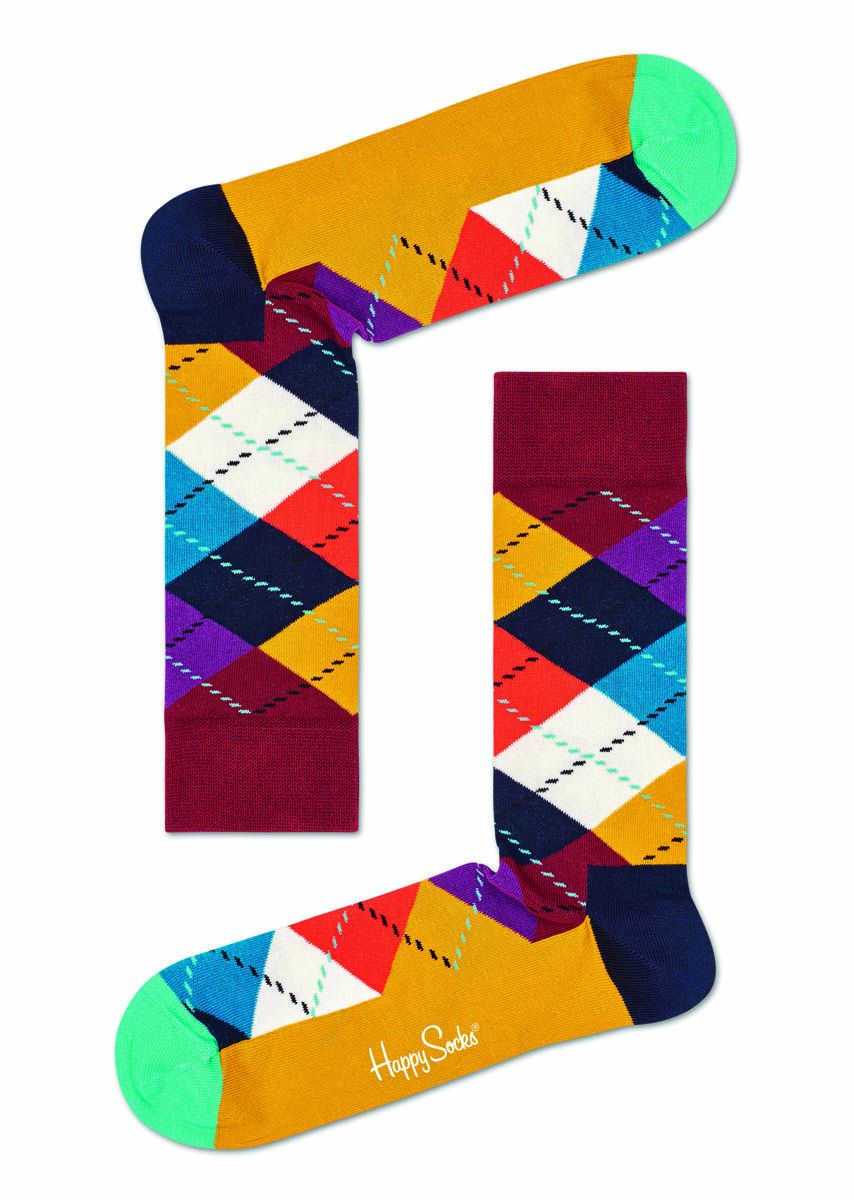 Носки унисекс Argyle Sock с разноцветными ромбами.