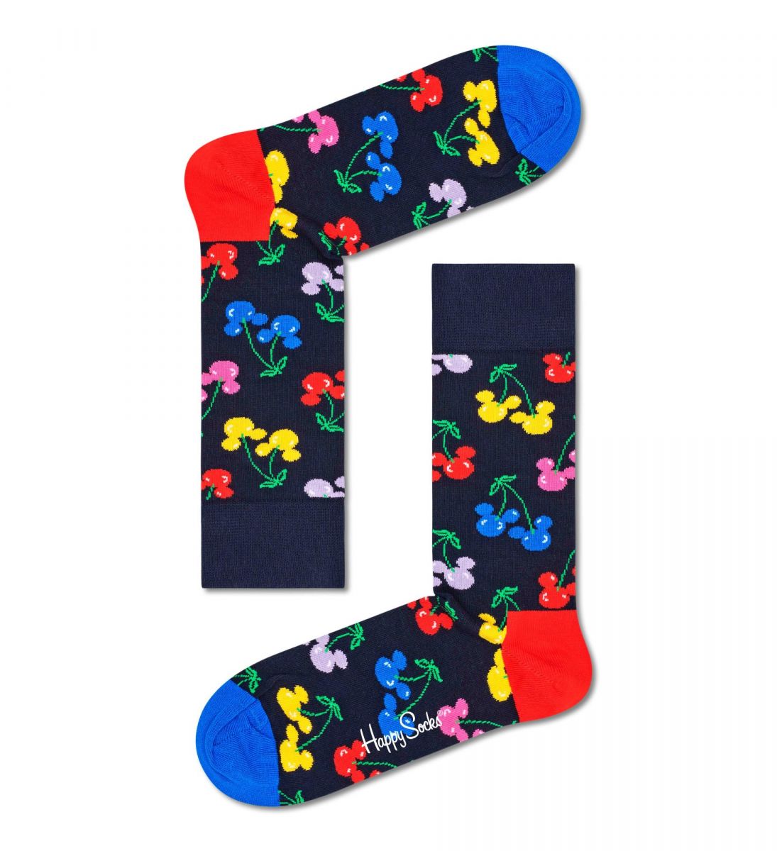 Черные носки Disney Sock с вишенками-мышками.