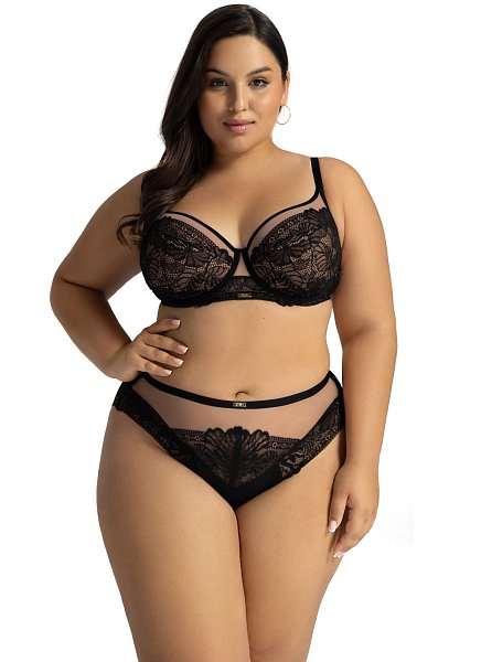 Бюстгальтер 2145 PU Harmony выполнен на косточках, чашки шитые, нижняя часть на тонком поролоне телесного цвета, внутри проложена хлопковым трикотажем, верхняя часть чашки из телесной сетки, внешняя сторона чашек из черного кружева. Бретельки не отстёгиваются, регулируются по длине, фурнитура цвета желтого золота, пояс из эластичного сетчатого полотна. На спине застёжка на удлинитель, количество крючков в ряду застёжки увеличивается пропорционально размеру бюстгальтера от 2 до 3.  У бюстгальтеров/купальных лифов AVA довольно тугой пояс, который адаптируется под тело после нескольких дней носки или одной-двух стирок. Рекомендуем использовать удлинитель пояса бюстгальтера на первое время либо выбирать следующий за «своим» размер, с поясом длиннее.