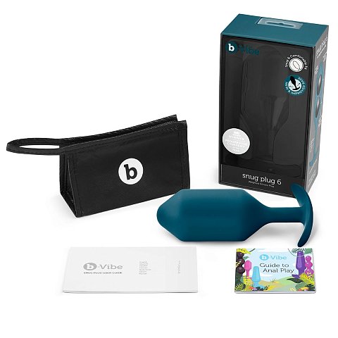 Анальный плаг из силикона цвета морской волны от профессионального секс-тренера из США. При весе 515 граммов Snug Plug 6 входит в число самых тяжелых анальных плагов в мире и предлагает максимальное ощущение наполненности, как никакие другие. Имеет специальную форму скругленной торпеды, которая наиболее комфортно ощущается внутри тела и которую легко вводить. Длинная шея между самим плагом и ограничительным основанием позволяет пробке двигаться внутри тела, что обеспечивает особую стимуляцию анального канала. Внутри силиконовой оболочки 2 металлических шара, которые создают уникальные ощущения наполненности. Мягкое, но надежное основание делает ношение пробки безопасным.  Рабочая длина - 17 см.