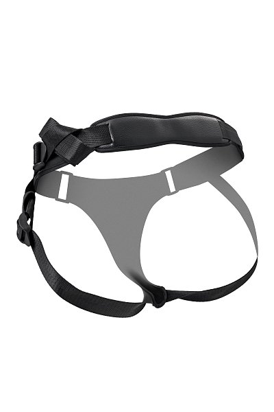 Женский пояс для страпона RealStick CALIBER изготовлен из эко-кожи с бархатным влагопоглощающим внутренним слоем и двумя видами крепления (кольцами или при помощи коннектора). Мягкие стропы и качественная фурнитура обеспечивают комфортное использование и предотвращает натирание. С помощью регуляторов вы можете изменить размер до 146 см в поясе и до 73 см в обхвате бедра.