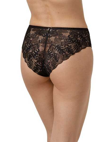 Трусы-слипы из полиамидного полотна с кружевом. Естественная комфортная посадка.  Задняя деталь из кружева.