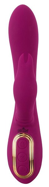 Вибратор-кролик с 3 моторчиками. Вращающиеся массажные бусины в стволе. Кролик для клитора двигается вперед и назад. Вибратор воздействует на вагину и клитор одновременно. 10 режимов вибрации ствола и зайчика. Движение и вращение в 5 скоростях. Силикон с шелковистой мягкой на ощупь текстурой. Водонепроницаемый. Перезаряжаемый - в комплекте USB-кабель для зарядки. Рабочая длина - 13 см.