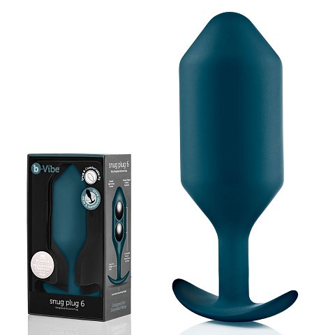 Анальный плаг из силикона цвета морской волны от профессионального секс-тренера из США. При весе 515 граммов Snug Plug 6 входит в число самых тяжелых анальных плагов в мире и предлагает максимальное ощущение наполненности, как никакие другие. Имеет специальную форму скругленной торпеды, которая наиболее комфортно ощущается внутри тела и которую легко вводить. Длинная шея между самим плагом и ограничительным основанием позволяет пробке двигаться внутри тела, что обеспечивает особую стимуляцию анального канала. Внутри силиконовой оболочки 2 металлических шара, которые создают уникальные ощущения наполненности. Мягкое, но надежное основание делает ношение пробки безопасным.  Рабочая длина - 17 см.