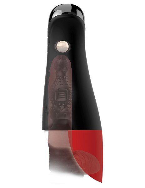 PDX Elite Fuck-O-Matic Pro XL – увеличенный мастурбатор с технологией прерывистого всасывания и вибрацией для персонализированных сольных сессий. Мягкие стимуляторы обеспечивают дополнительную стимуляцию, а съемная вставка из ультрамягкого материала создает реалистичные ощущения. Корпус в коричневом, черном и красном цветах оснащен LED-дисплеем для удобного выбора режимов. Прерывистое всасывание: 5 режимов для автоматического движения. Вибрация: 5 режимов для индивидуальной настройки. LED-дисплей отображает режимы всасывания (1-5) и вибрации (1-5).  Рабочая длина - 16,5 см.