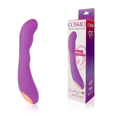 Потрясающий вибромассажер из линейки Cosmo отлично подойдет для любительниц эротических приключений. Фантазийная форма интимного аксессуара доставит настоящее удовольствие. Несколько режимов вибрации, воздействие на точку G многократно усилят возбуждающий эффект и доведут женщину до высшей степени наслаждения. Элегантный, приятный на ощупь вагинальный стимулятор выполнен в красивом цвете и украшен накладкой. Кроме того, в комплекте с секс-игрушкой идет USB-кабель, с помощью которого вибромассажер можно заряжать в автомобиле, а также от компьютера или ноутбука. Это дает возможность всегда держать эротический аксессуар в рабочем состоянии и наслаждаться им в любое удобное время. Вибромассажер изготовлен из безопасного для организма человека материала – гипоаллергенного силикона, имеющего бархатистую текстуру. Изделие очень удобно и комфортно в использовании. Легко вводится и извлекается.