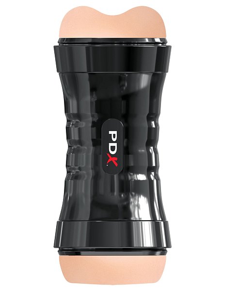 Мастурбатор в пластиковой колбе с входом в виде реалистичной, анатомически детализированной вагины.  Игрушка самосмазывающаяся — для активации смазки достаточно добавить немного воды.  Вставка выполнена из мягкого, эластичного TPR-материала, приятного на ощупь, без постороннего запаха. Легко растягивается, адаптируясь под индивидуальные особенности.  Колба изготовлена из прочного пластика ABS. Внутренняя поверхность мастурбатора имеет рельефную, ребристую структуру для яркой и интенсивной стимуляции.  Упаковка — картонная коробка с полноцветным принтом.