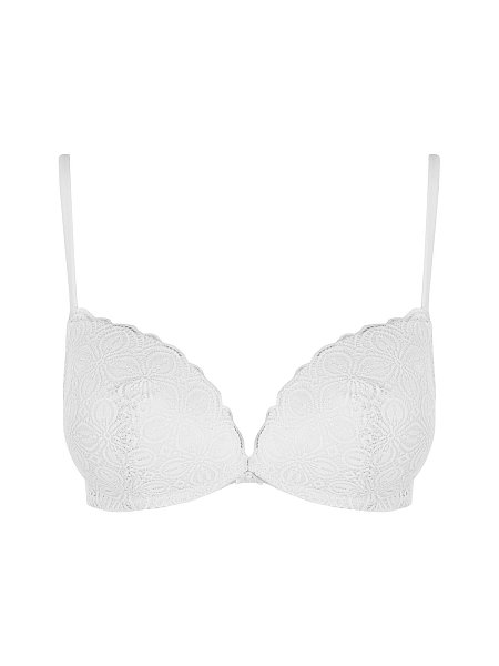 Бюстгальтер-триангул с градуированной чашкой, без косточек. Несъемные бретели, застежка в два крючка на четыре позиции. Выполнен из кружева. Коллекция Novecento.