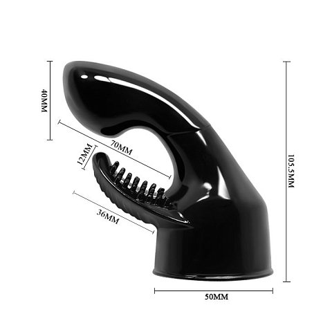 Насадка-массажер для точки G усилит ощущения и разнообразит возможности использования вашего персонального Wand-массажера. Эта уникальная запатентованная конструкция, бесшовная и изготовленная из материалов TPR, создана для непосредственной стимуляции точки G и клитора с помощью сфокусированных вибраций. Эта насадка для вонда, изготовленная из мягкого, гибкого, высококачественного и прочного материала, не содержит латекса, запаха и фталатов. Просто наденьте чашку на шаровую головку для идеального плотного прилегания. Подходит для головки диаметром от 4,5 до 6 см.