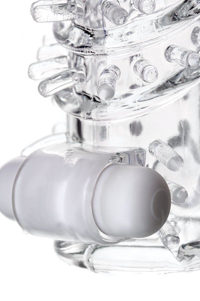 Теперь вы будете в себе уверены и почувствуете себя мужчиной, которым всегда хотели быть и удовлетворить своего партнера! Гарантированное и мгновенное увеличение пениса   без операций и таблеток! Больше удовольствия для вашего партнера и для вас. Превосходный, безопасный материал. Вибропуля в основании насадки обеспечивает дополнительную стимуляцию. Подходит для всех! Эластичная насадка отлично растягивается.