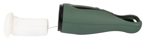 Мастурбатор с 2 функциями от Rebel, сочетающий всасывание и вибрацию. 6 режимов вибрации и 3 режима всасывания обеспечивают приятное разнообразие и могут управляться отдельно нажатием кнопки прямо на игрушке. Внутренняя вставка оснащена бесчисленными мягкими массажными точками и бороздками и может быть снята для легкой очистки. Перезаряжаемый - USB-кабель для зарядки входит в комплект.