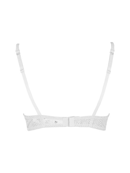 Бюстгальтер-триангул с градуированной чашкой, без косточек. Несъемные бретели, застежка в два крючка на четыре позиции. Выполнен из кружева. Коллекция Novecento.